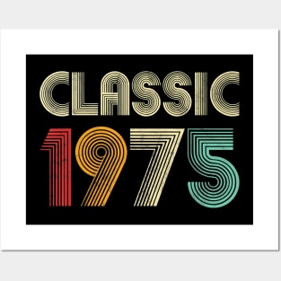 Classic 1975 Vintage 45th Birthday Gift Men Women T-Shirt Posters and Art